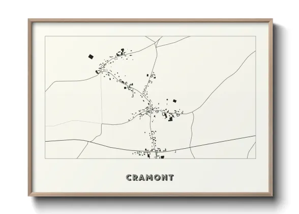 Une affiche de carte sur Cramont