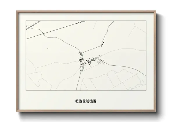 Une affiche de carte sur Creuse
