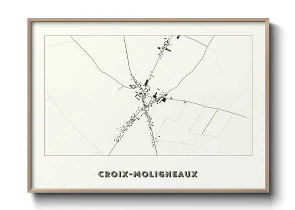 Une affiche de carte sur Croix-Moligneaux