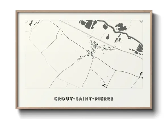 Une affiche de carte sur Crouy-Saint-Pierre