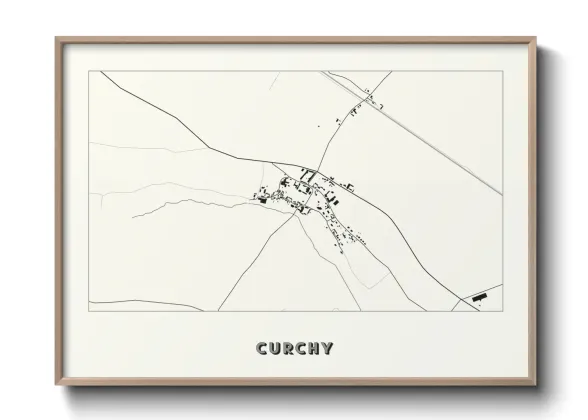 Une affiche de carte sur Curchy
