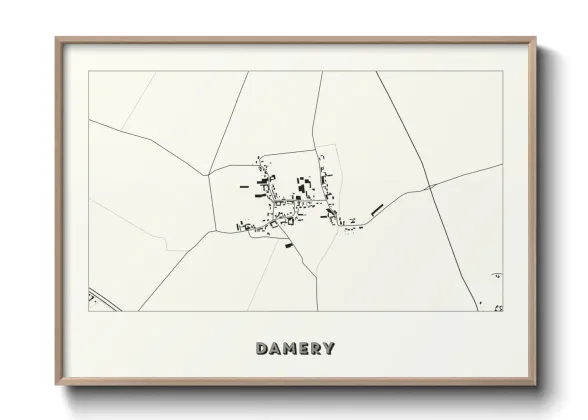 Une affiche de carte sur Damery