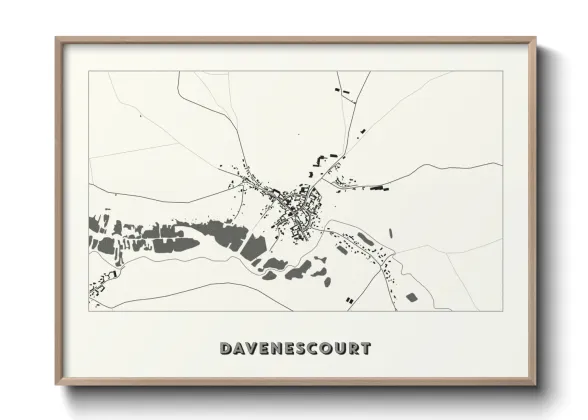 Une affiche de carte sur Davenescourt
