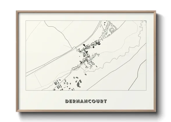 Une affiche de carte sur Dernancourt
