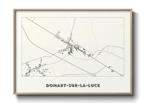 Une affiche de carte sur Domart-sur-la-Luce