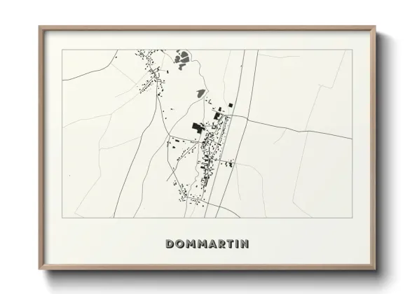 Une affiche de carte sur Dommartin