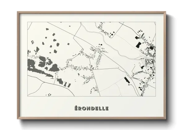 Une affiche de carte sur Érondelle