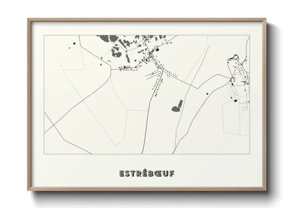 Une affiche de carte sur Estrébœuf
