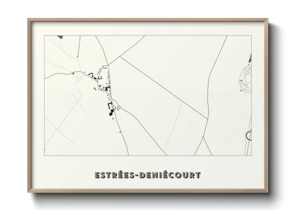 Une affiche de carte sur Estrées-Deniécourt