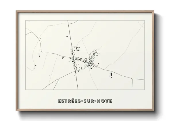 Une affiche de carte sur Estrées-sur-Noye