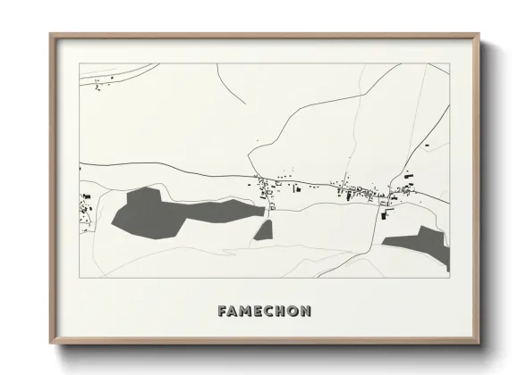 Une affiche de carte sur Famechon