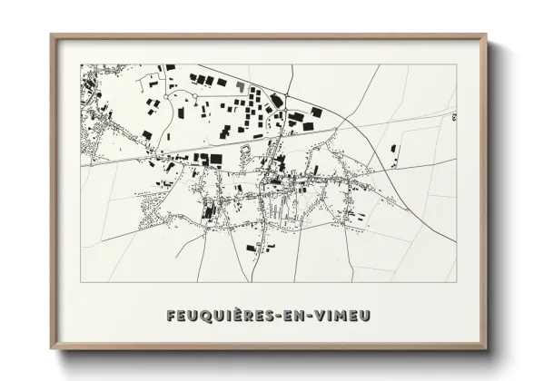 Une affiche de carte sur Feuquières-en-Vimeu