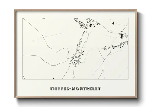 Une affiche de carte sur Fieffes-Montrelet