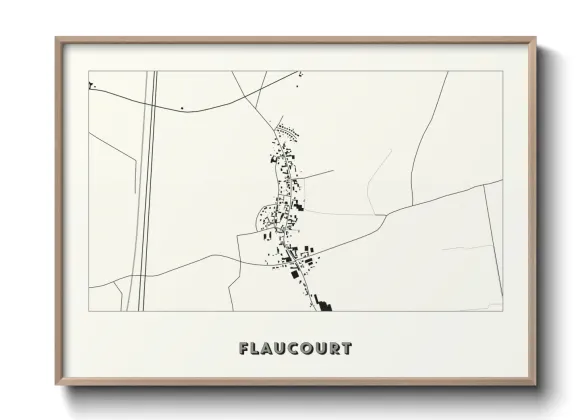 Une affiche de carte sur Flaucourt