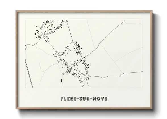 Une affiche de carte sur Flers-sur-Noye