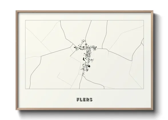 Une affiche de carte sur Flers