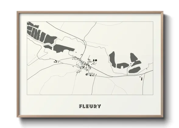 Une affiche de carte sur Fleury