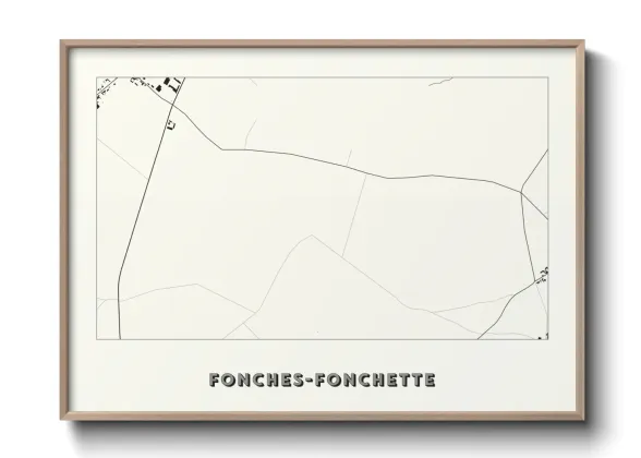 Une affiche de carte sur Fonches-Fonchette