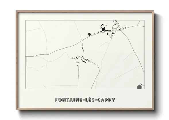 Une affiche de carte sur Fontaine-lès-Cappy
