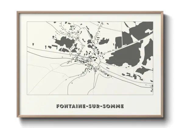 Une affiche de carte sur Fontaine-sur-Somme