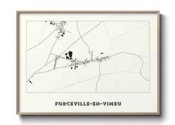 Une affiche de carte sur Forceville-en-Vimeu