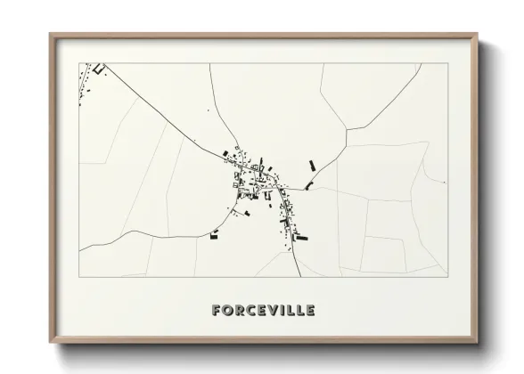 Une affiche de carte sur Forceville