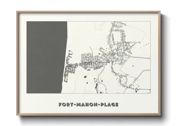 Une affiche de carte sur Fort-Mahon-Plage