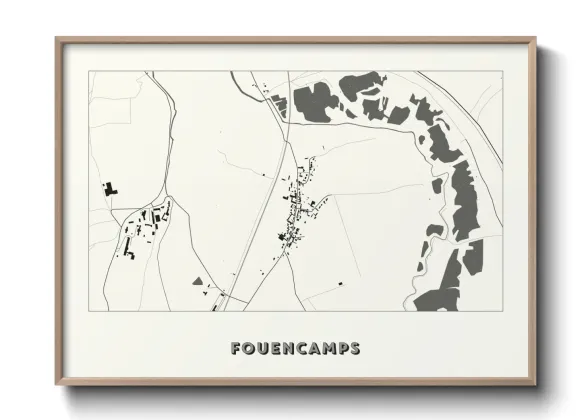 Une affiche de carte sur Fouencamps