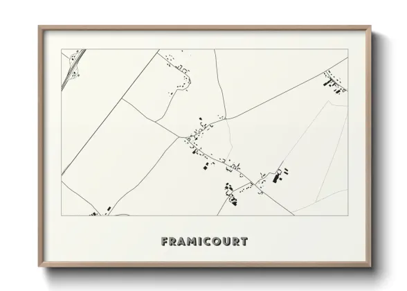 Une affiche de carte sur Framicourt