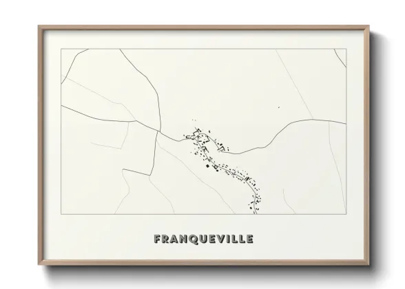 Une affiche de carte sur Franqueville