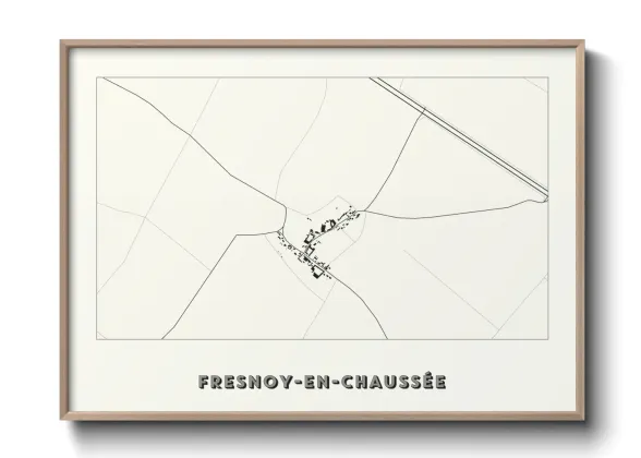 Une affiche de carte sur Fresnoy-en-Chaussée