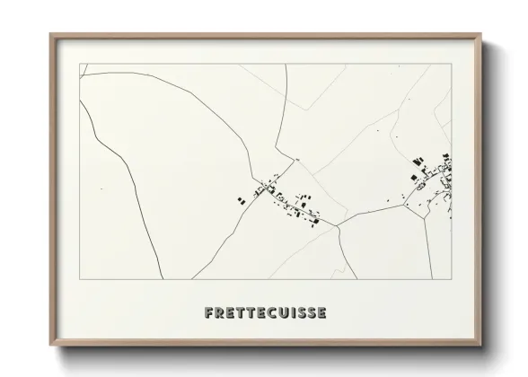 Une affiche de carte sur Frettecuisse
