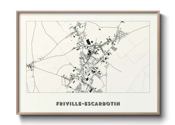 Une affiche de carte sur Friville-Escarbotin