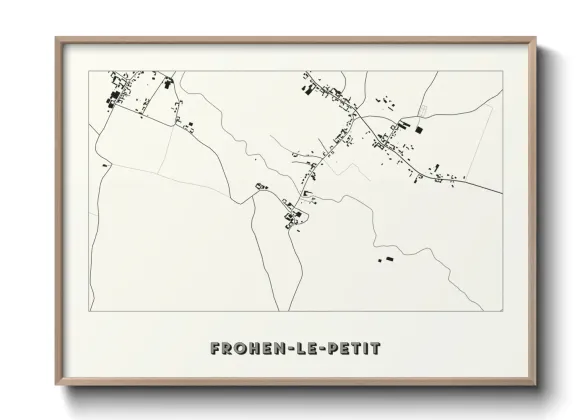 Une affiche de carte sur Frohen-le-Petit