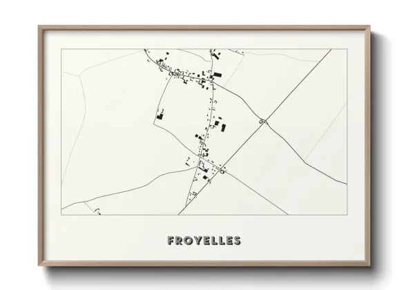 Une affiche de carte sur Froyelles