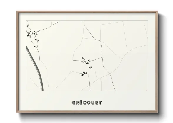 Une affiche de carte sur Grécourt