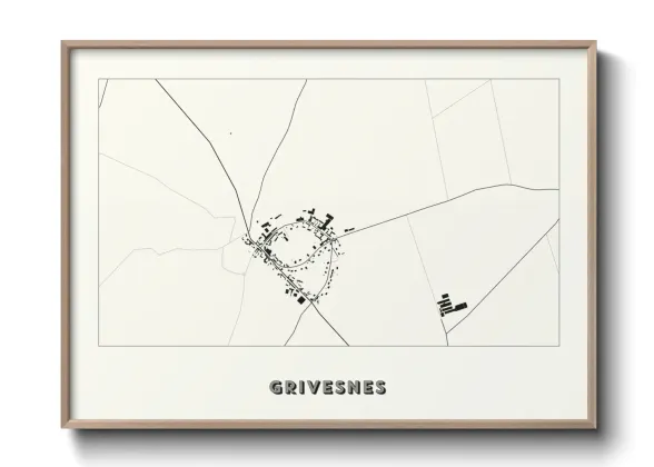 Une affiche de carte sur Grivesnes