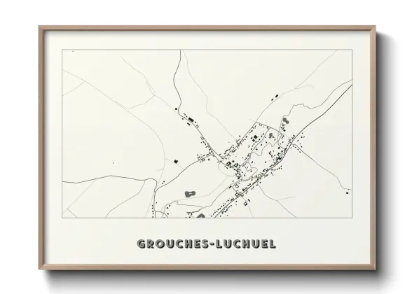Une affiche de carte sur Grouches-Luchuel