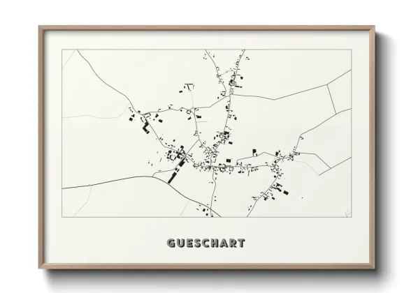 Une affiche de carte sur Gueschart