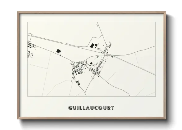 Une affiche de carte sur Guillaucourt
