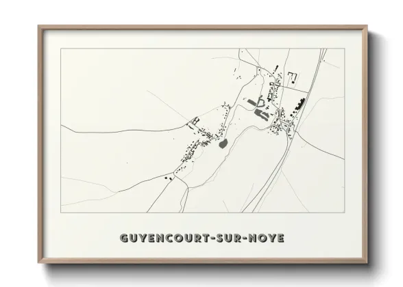 Une affiche de carte sur Guyencourt-sur-Noye