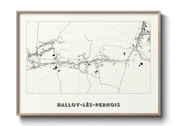 Une affiche de carte sur Halloy-lès-Pernois