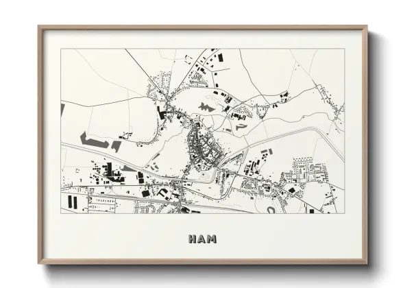 Une affiche de carte sur Ham