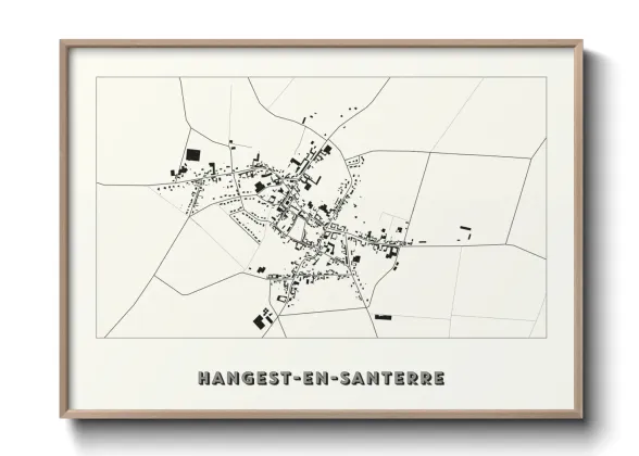 Une affiche de carte sur Hangest-en-Santerre