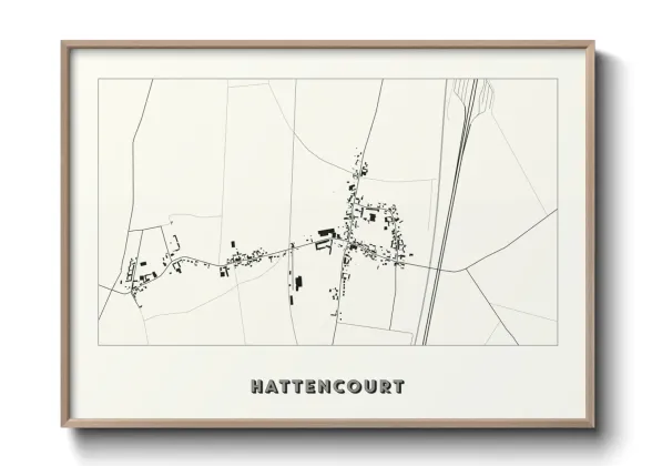 Une affiche de carte sur Hattencourt