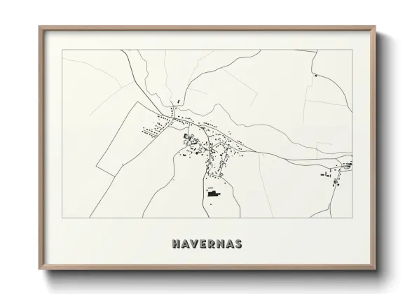 Une affiche de carte sur Havernas