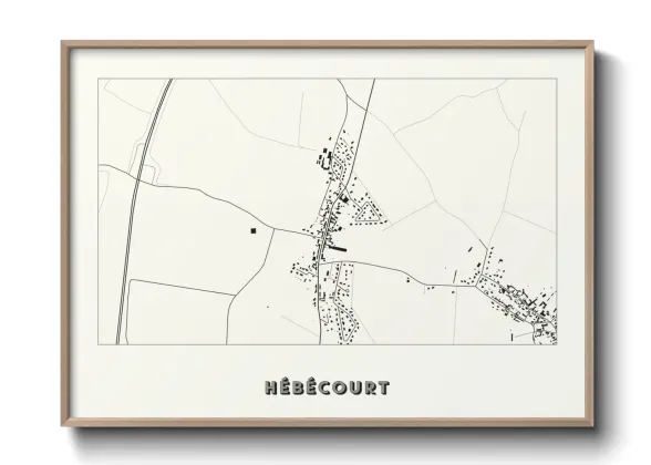 Une affiche de carte sur Hébécourt