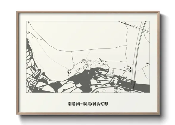 Une affiche de carte sur Hem-Monacu