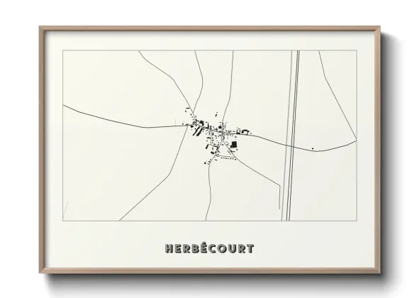 Une affiche de carte sur Herbécourt