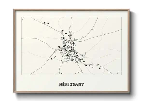 Une affiche de carte sur Hérissart